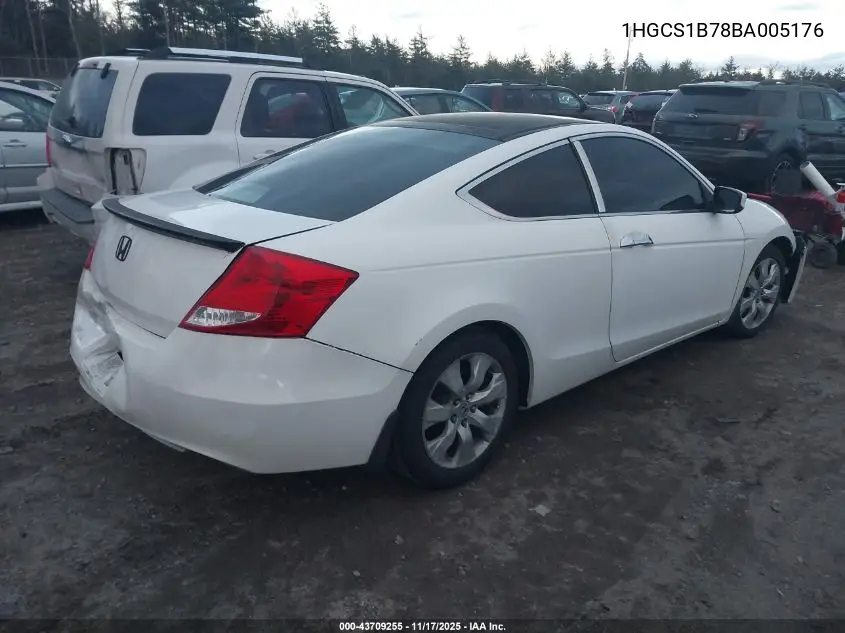 1HGCS1B78BA005176 2011 Honda Accord 2.4 Ex