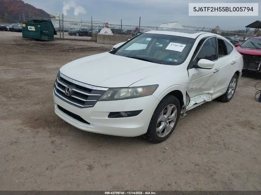 5J6TF2H55BL005794 2011 Honda Accord Crosstour Ex-L