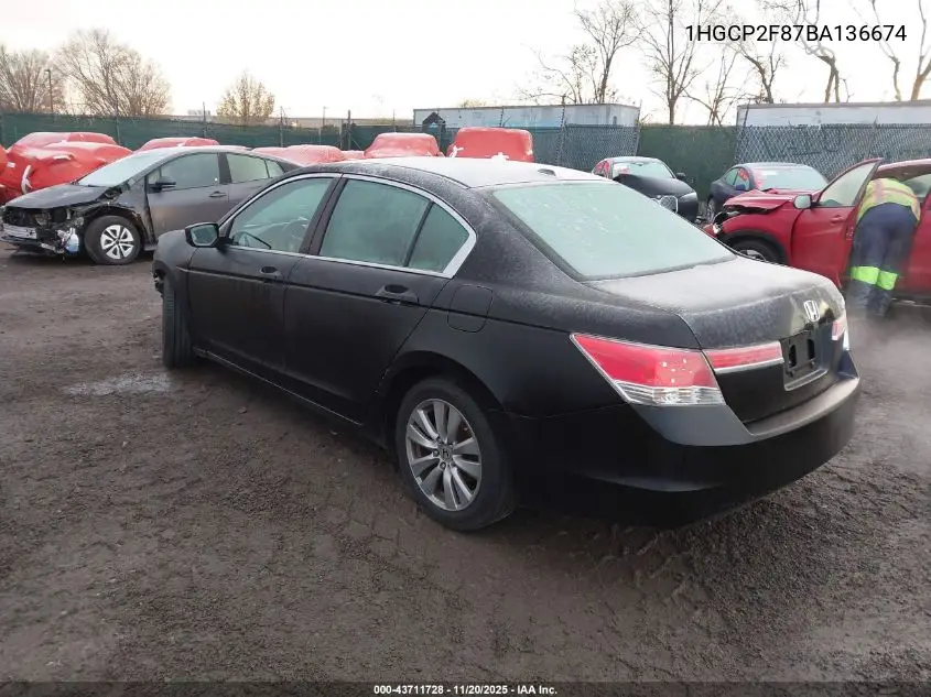 1HGCP2F87BA136674 2011 Honda Accord 2.4 Ex-L