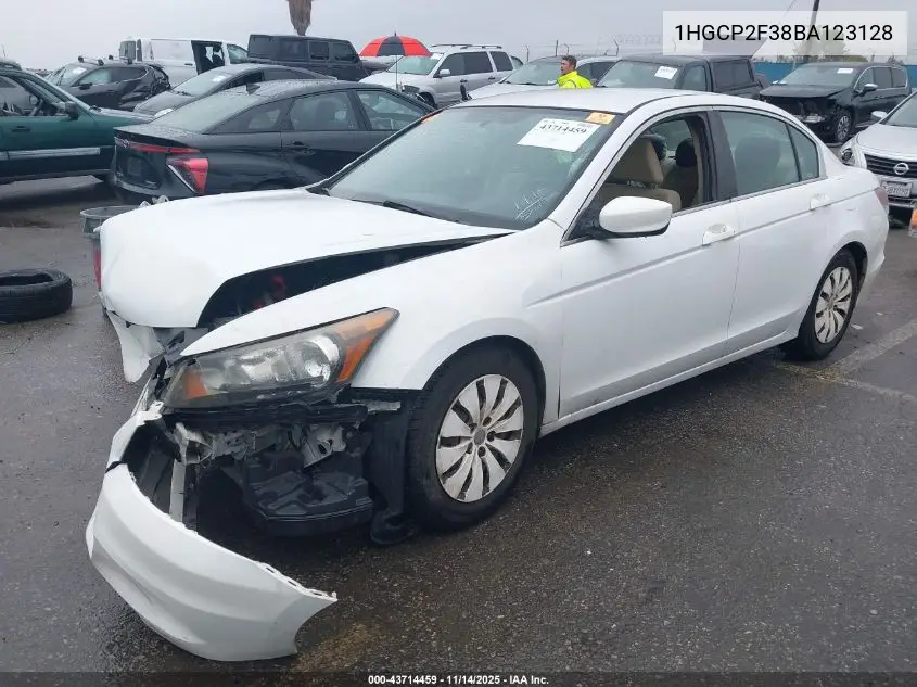 1HGCP2F38BA123128 2011 Honda Accord 2.4 Lx