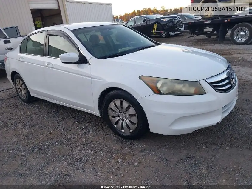 1HGCP2F35BA152182 2011 Honda Accord 2.4 Lx