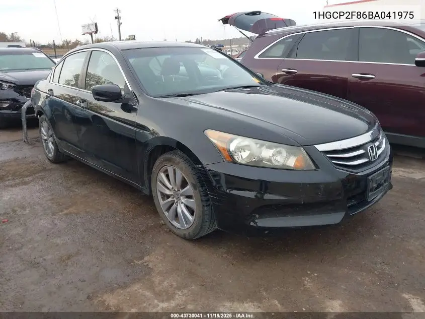 1HGCP2F86BA041975 2011 Honda Accord 2.4 Ex-L