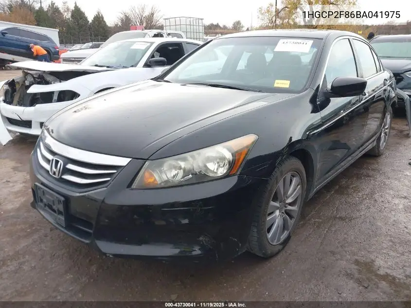 1HGCP2F86BA041975 2011 Honda Accord 2.4 Ex-L