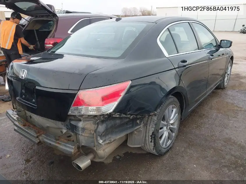1HGCP2F86BA041975 2011 Honda Accord 2.4 Ex-L
