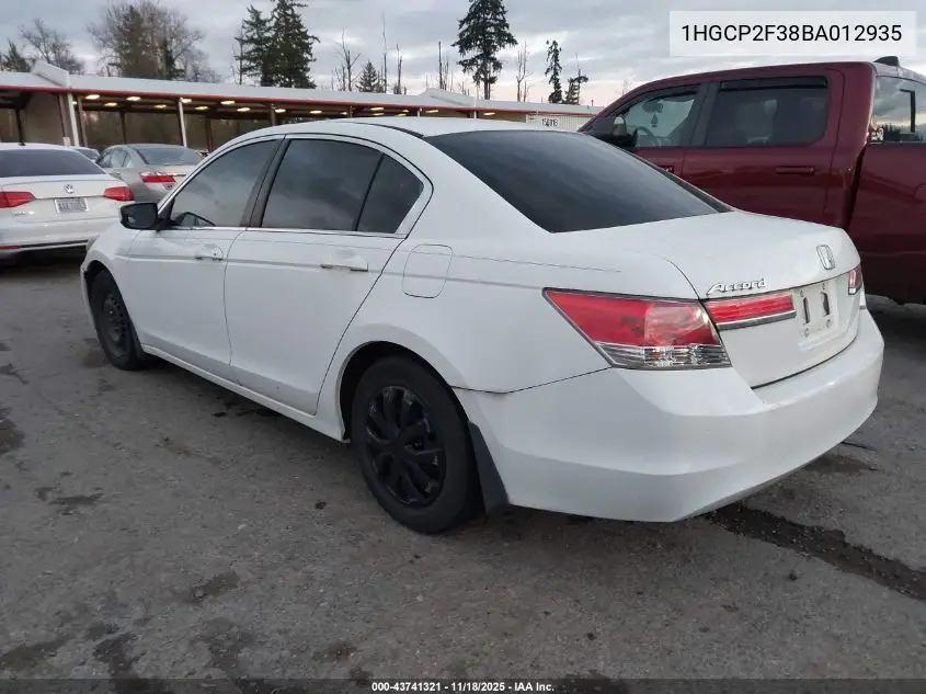 1HGCP2F38BA012935 2011 Honda Accord 2.4 Lx