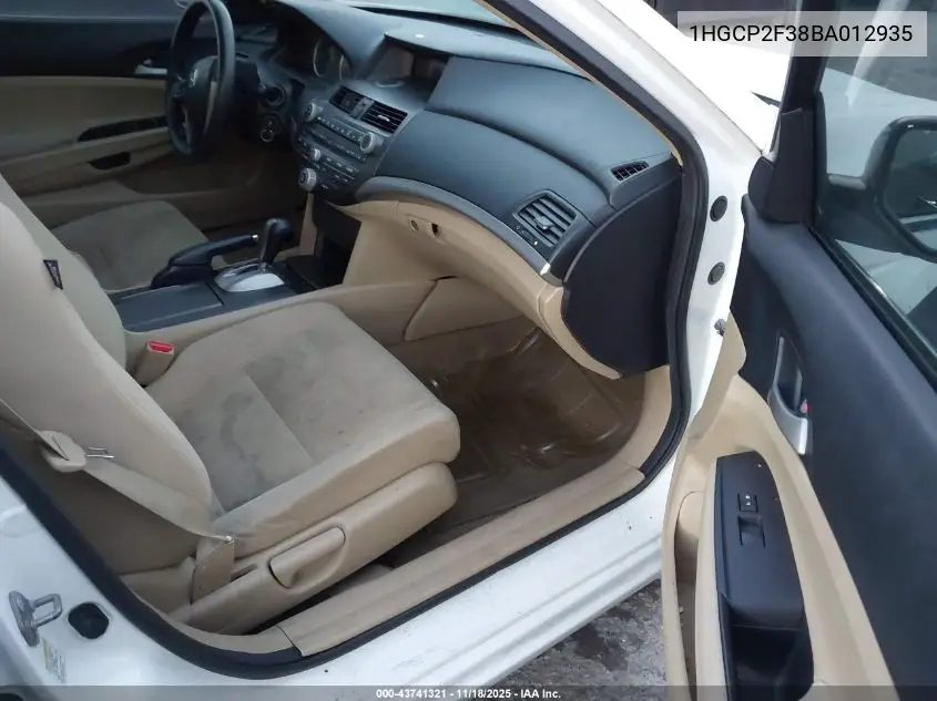 1HGCP2F38BA012935 2011 Honda Accord 2.4 Lx