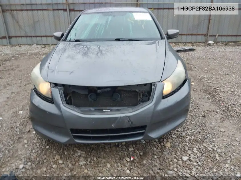 1HGCP2F32BA106938 2011 Honda Accord 2.4 Lx