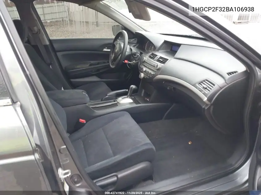 1HGCP2F32BA106938 2011 Honda Accord 2.4 Lx