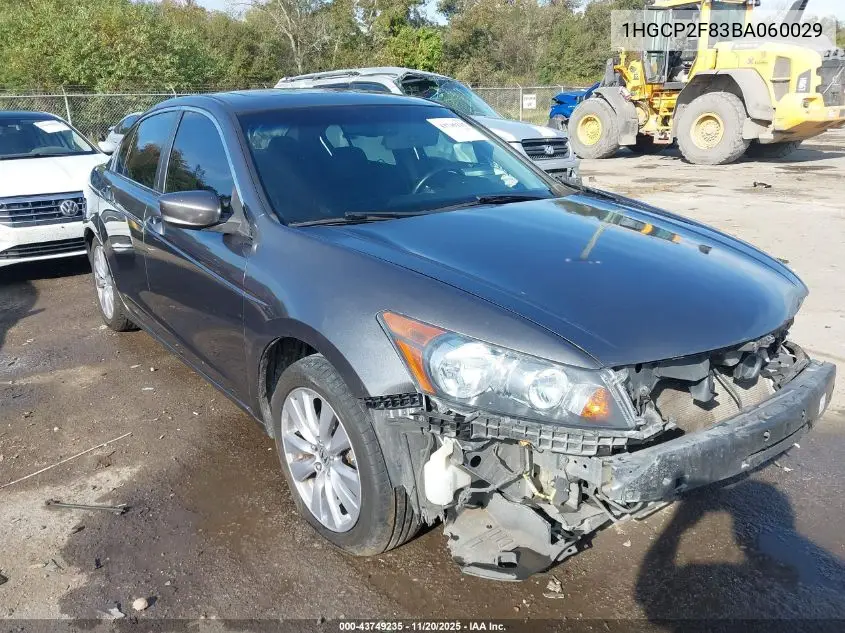 1HGCP2F83BA060029 2011 Honda Accord 2.4 Ex-L