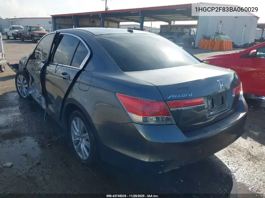 1HGCP2F83BA060029 2011 Honda Accord 2.4 Ex-L