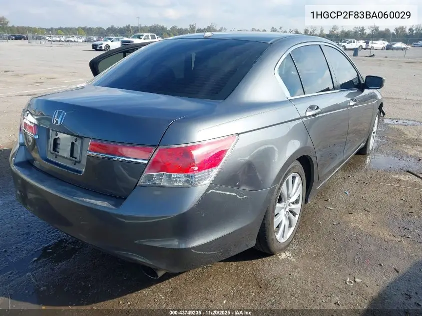 1HGCP2F83BA060029 2011 Honda Accord 2.4 Ex-L