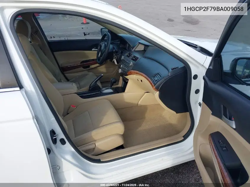 1HGCP2F79BA009058 2011 Honda Accord 2.4 Ex