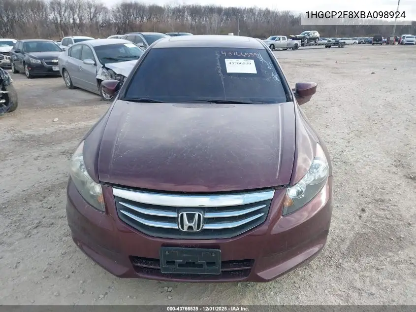 1HGCP2F8XBA098924 2011 Honda Accord 2.4 Ex-L