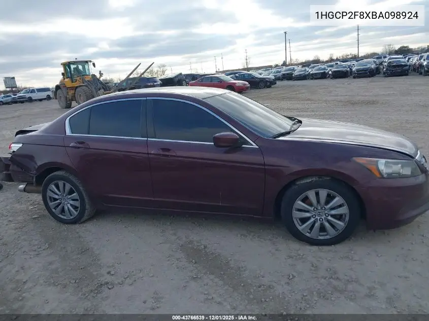 1HGCP2F8XBA098924 2011 Honda Accord 2.4 Ex-L