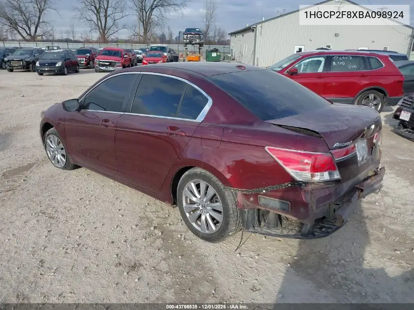 1HGCP2F8XBA098924 2011 Honda Accord 2.4 Ex-L