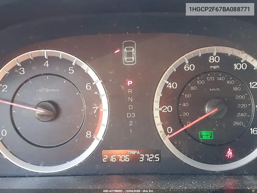 1HGCP2F67BA088771 2011 Honda Accord 2.4 Se