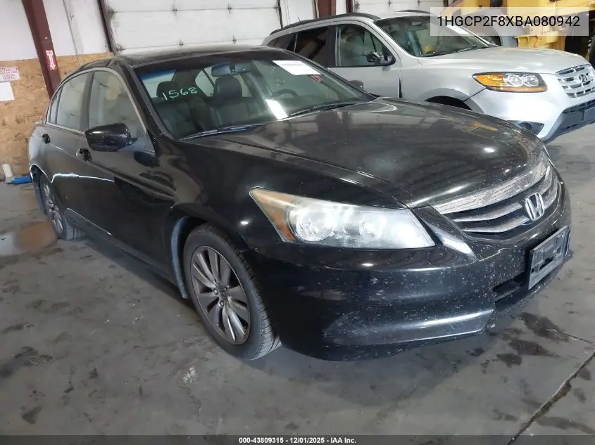 1HGCP2F8XBA080942 2011 Honda Accord 2.4 Ex-L