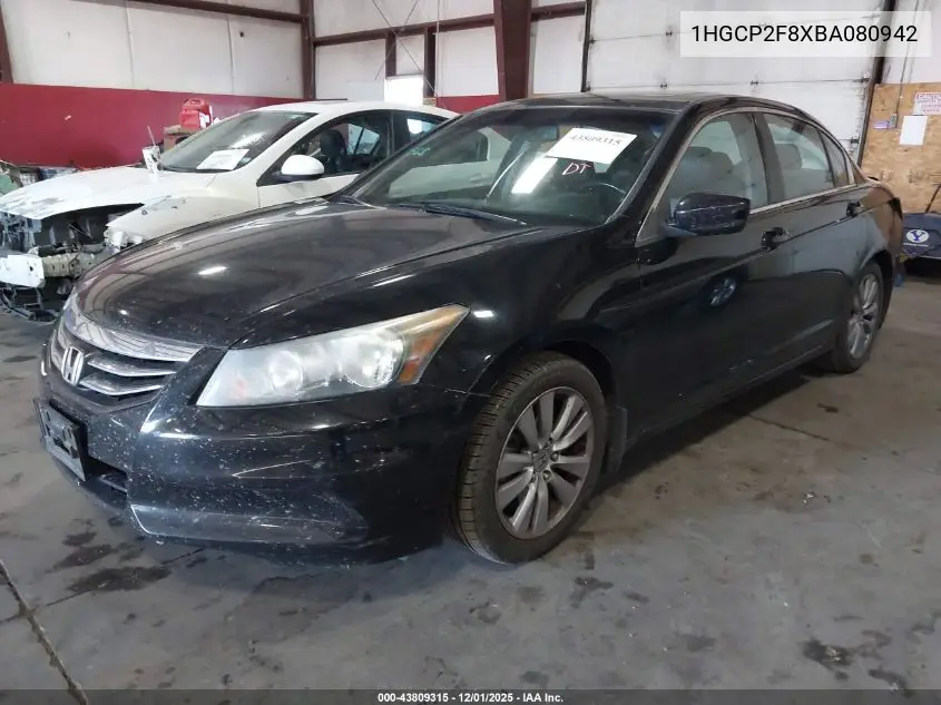1HGCP2F8XBA080942 2011 Honda Accord 2.4 Ex-L