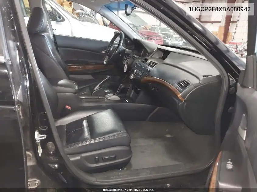 1HGCP2F8XBA080942 2011 Honda Accord 2.4 Ex-L