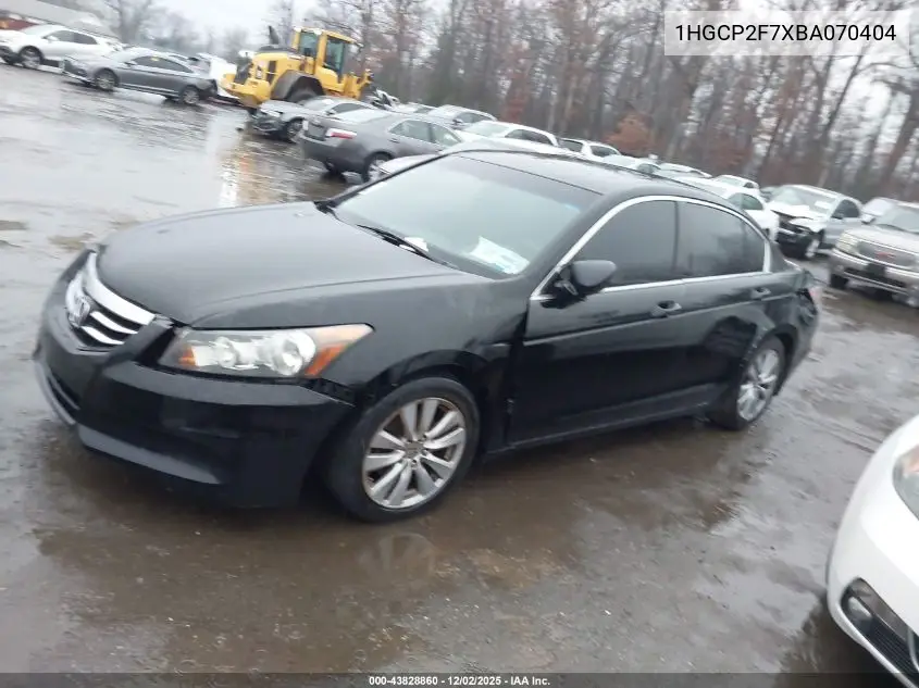 1HGCP2F7XBA070404 2011 Honda Accord 2.4 Ex