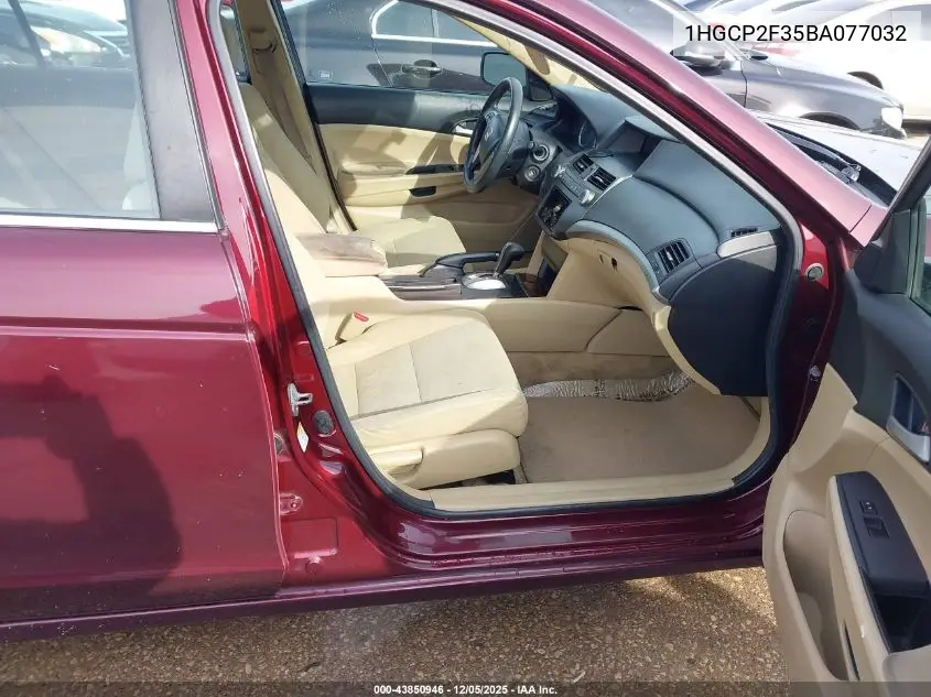 1HGCP2F35BA077032 2011 Honda Accord 2.4 Lx