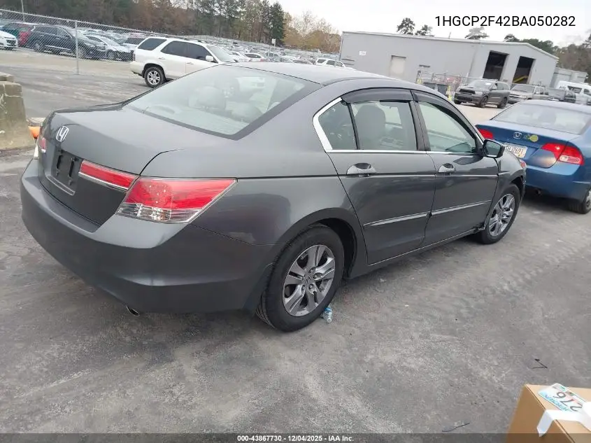 1HGCP2F42BA050282 2011 Honda Accord 2.4 Lx-P