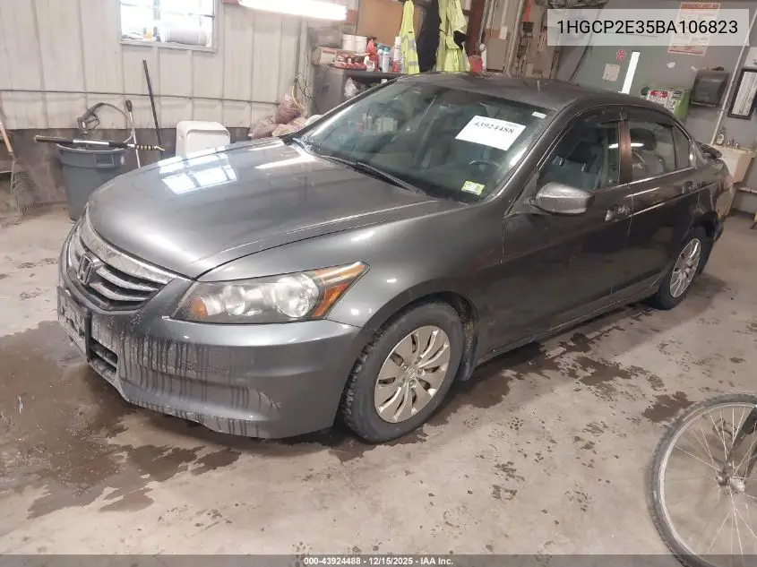 1HGCP2E35BA106823 2011 Honda Accord 2.4 Lx