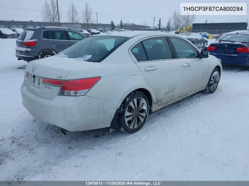 1HGCP3F87CA800284 2012 Honda Accord Exl