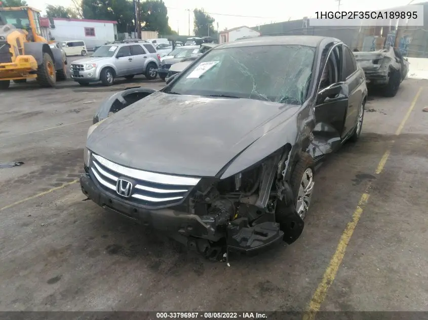 1HGCP2F35CA189895 2012 Honda Accord 2.4 Lx