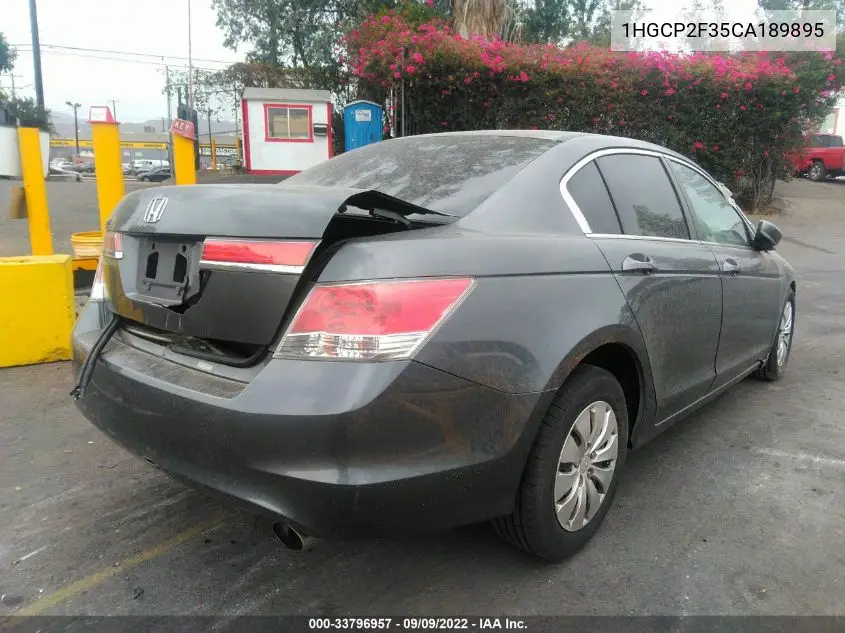 1HGCP2F35CA189895 2012 Honda Accord 2.4 Lx