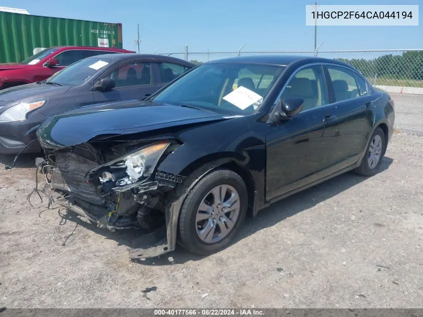 1HGCP2F64CA044194 2012 Honda Accord 2.4 Se