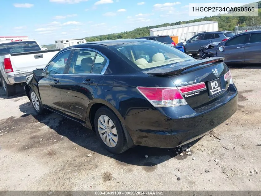 1HGCP2F34CA090565 2012 Honda Accord 2.4 Lx