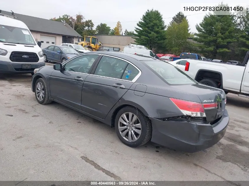 1HGCP2F83CA081450 2012 Honda Accord 2.4 Ex-L