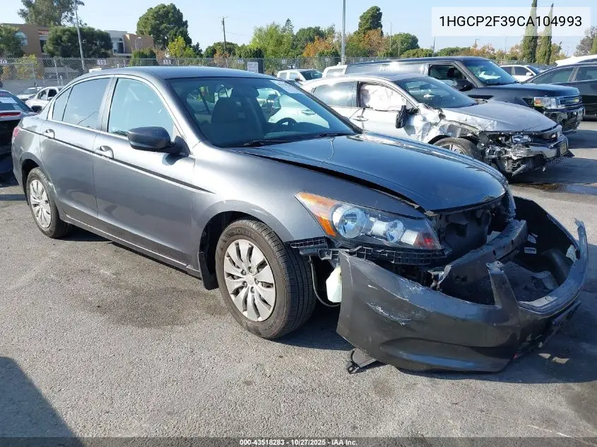 1HGCP2F39CA104993 2012 Honda Accord 2.4 Lx