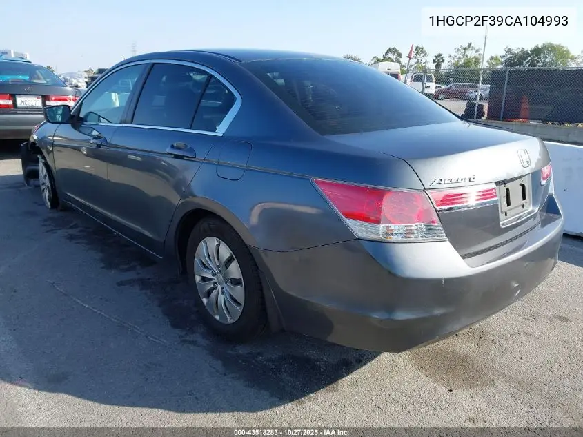 1HGCP2F39CA104993 2012 Honda Accord 2.4 Lx
