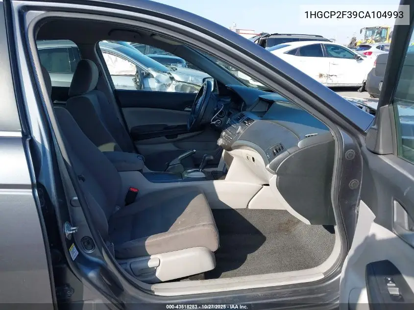 1HGCP2F39CA104993 2012 Honda Accord 2.4 Lx
