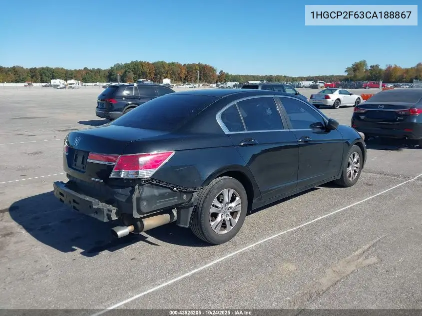 1HGCP2F63CA188867 2012 Honda Accord 2.4 Se