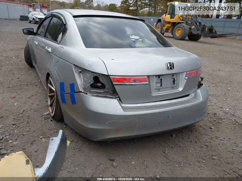 1HGCP2F30CA243751 2012 Honda Accord 2.4 Lx