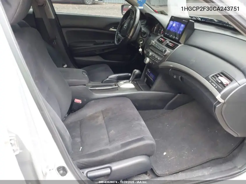 1HGCP2F30CA243751 2012 Honda Accord 2.4 Lx
