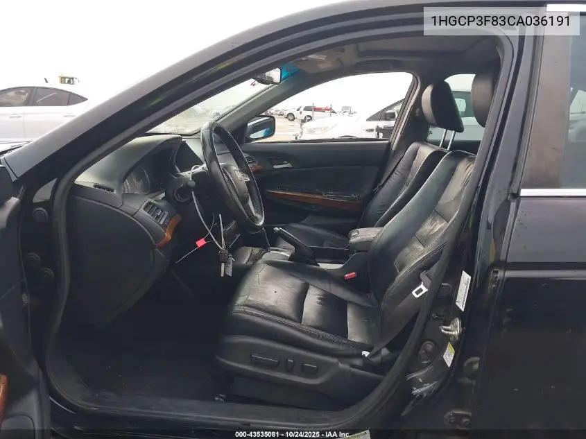 1HGCP3F83CA036191 2012 Honda Accord 3.5 Ex-L