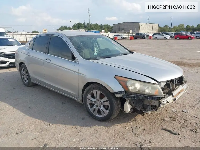 1HGCP2F41CA011832 2012 Honda Accord 2.4 Lx-P