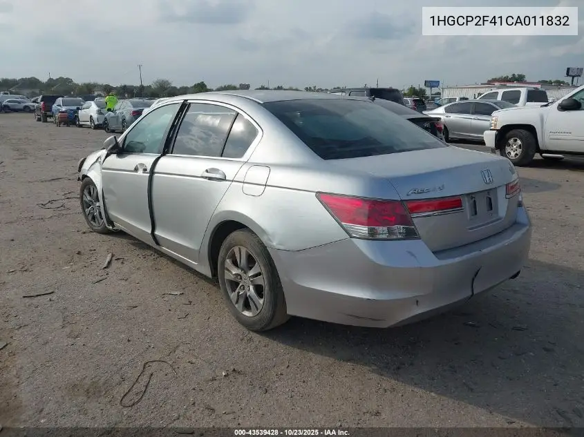 1HGCP2F41CA011832 2012 Honda Accord 2.4 Lx-P