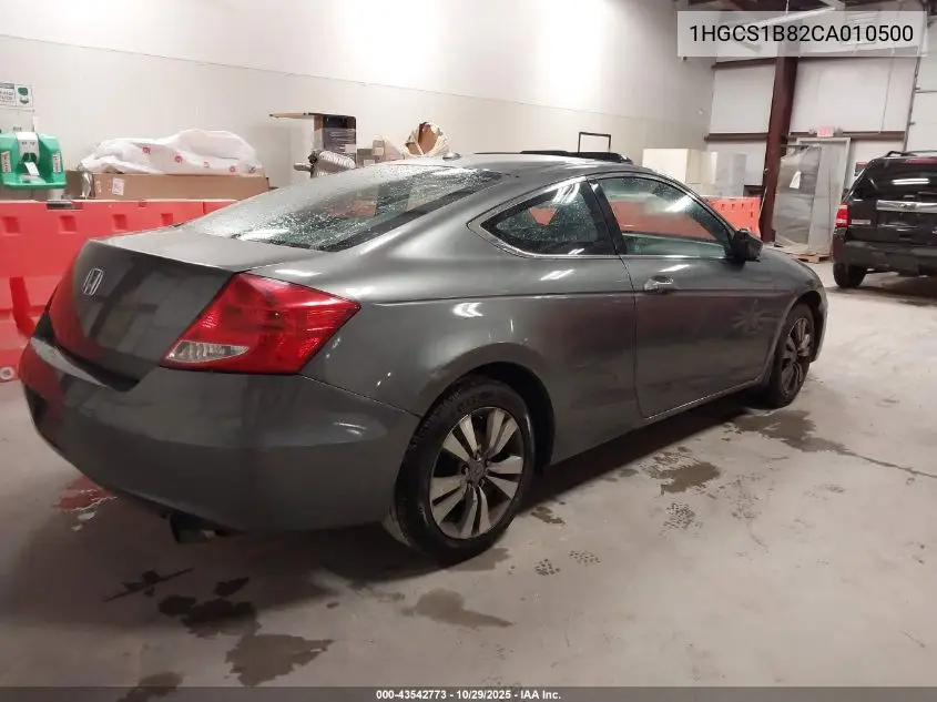 1HGCS1B82CA010500 2012 Honda Accord Exl
