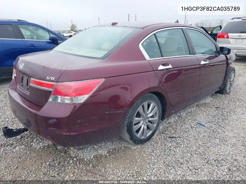 1HGCP3F82CA035789 2012 Honda Accord 3.5 Ex-L