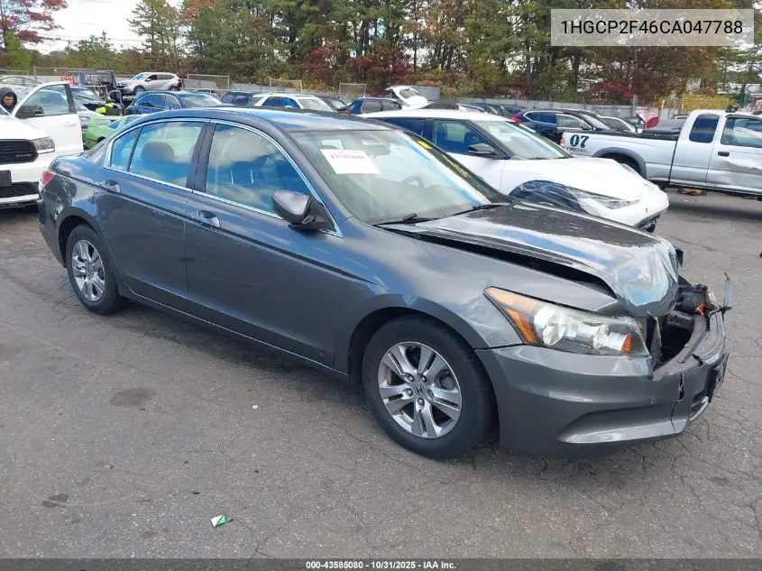 1HGCP2F46CA047788 2012 Honda Accord 2.4 Lx-P