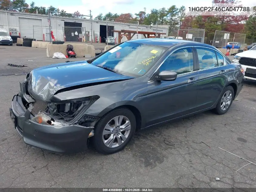 1HGCP2F46CA047788 2012 Honda Accord 2.4 Lx-P