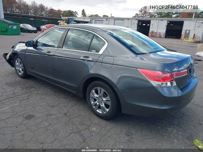 1HGCP2F46CA047788 2012 Honda Accord 2.4 Lx-P