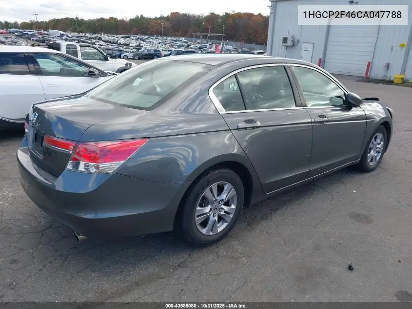 1HGCP2F46CA047788 2012 Honda Accord 2.4 Lx-P