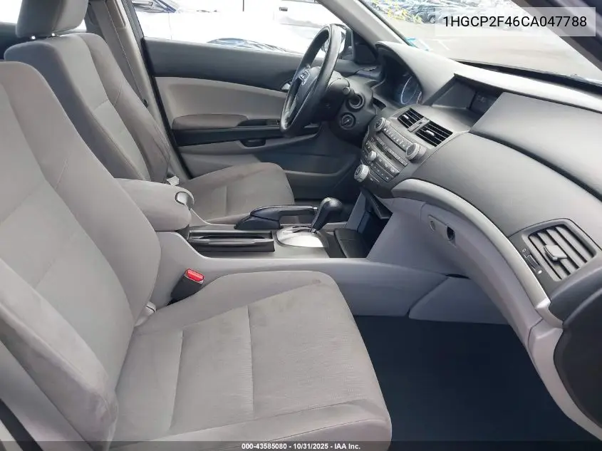 1HGCP2F46CA047788 2012 Honda Accord 2.4 Lx-P