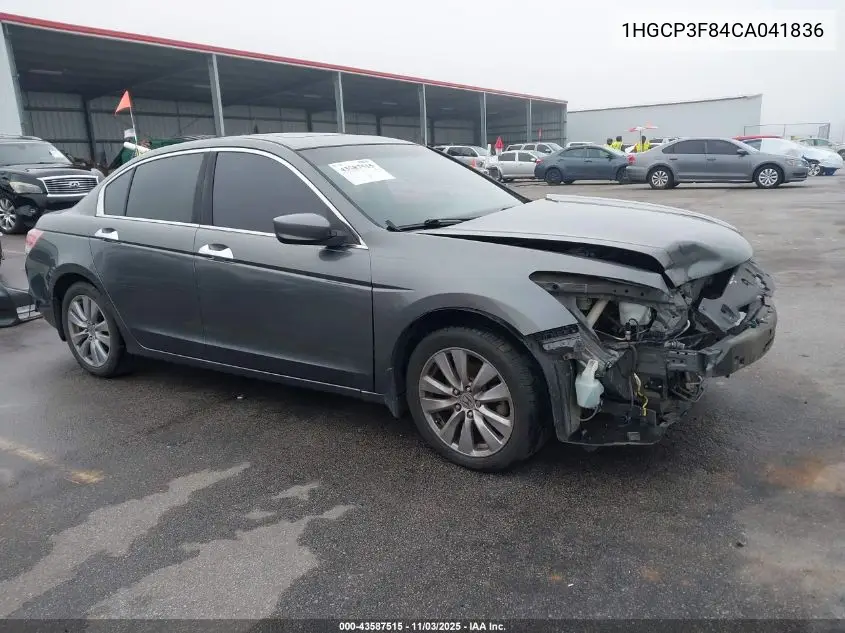1HGCP3F84CA041836 2012 Honda Accord 3.5 Ex-L